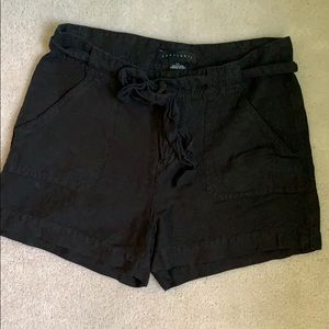 Anthropologie tie waist linen shorts